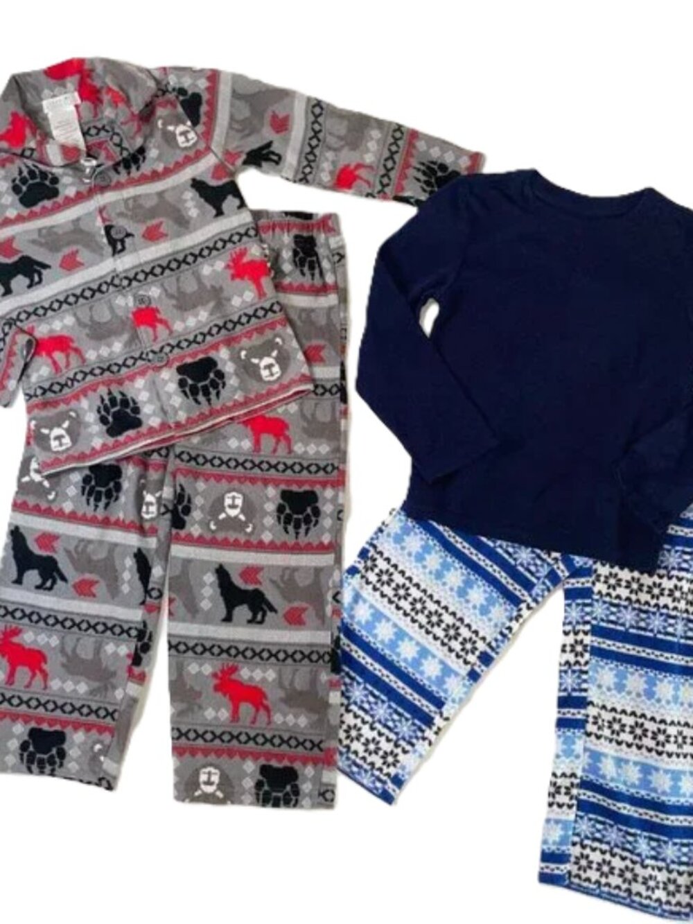 Boy's Pajama Bundle 2 Sets Fleece Komar Kids + Jammies for your Families Size XS